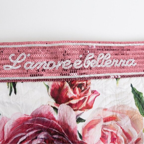 Dolce & Gabbana Skirt Floral Jacquard Sequin Waistband XS/S Girls 11/12 - Picture 16 of 16